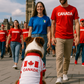 Parisian Pet 'Team Canada' Jersey for Dogs & Cats – Canada Flag-Inspired Pet Outfit, Soccer Fan Apparel for Dogs & Cats, Red and White Design