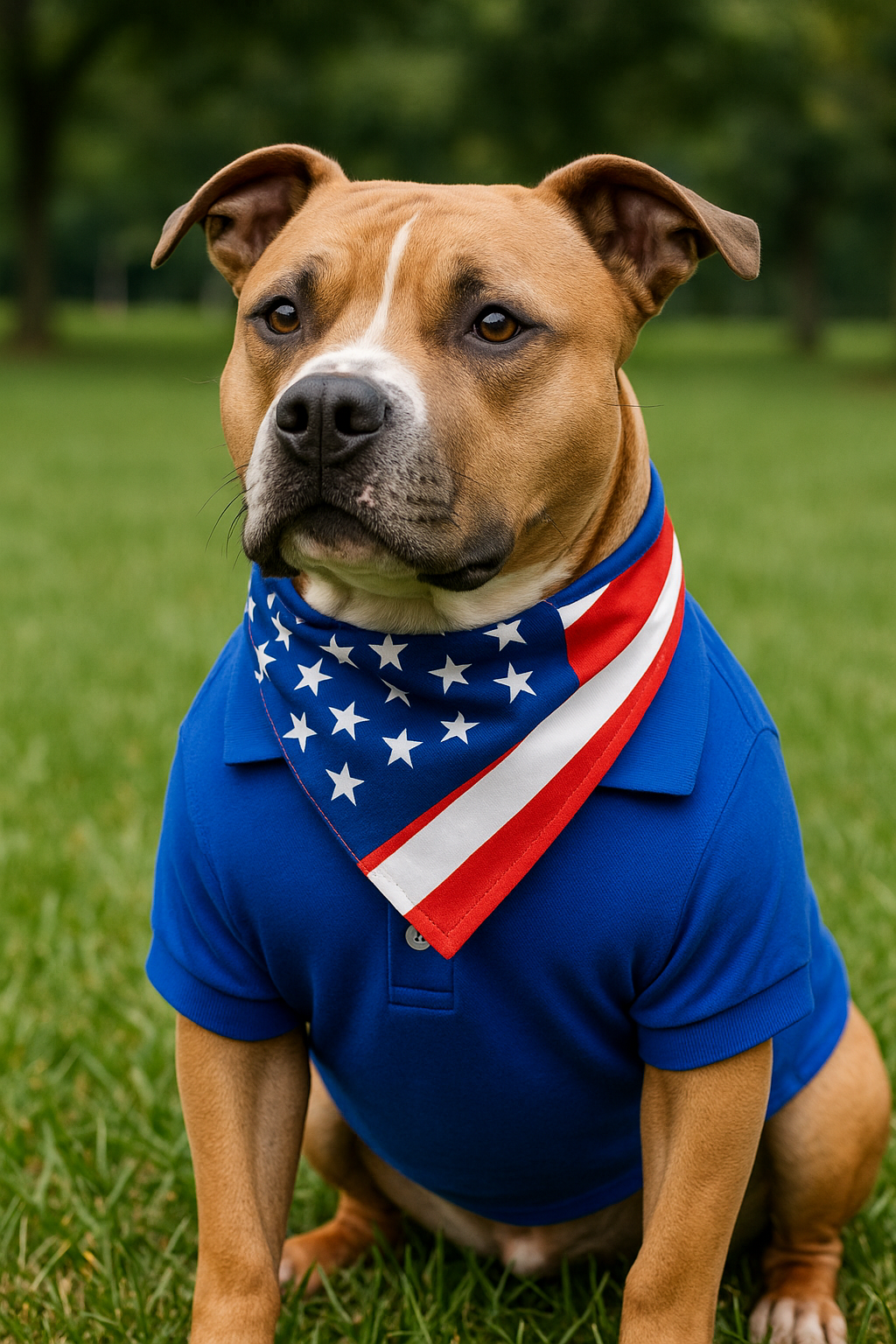 Parisian Pet 'Polo' Dog & Cat T-Shirt – Trendy Cotton Polo, Comfortable & Lightweight – Blue