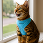 Parisian Pet 'Freedom Harness Polka Dot' for Dogs & Cats – Adjustable Blue Dog Harness, Stylish and Durable Fit