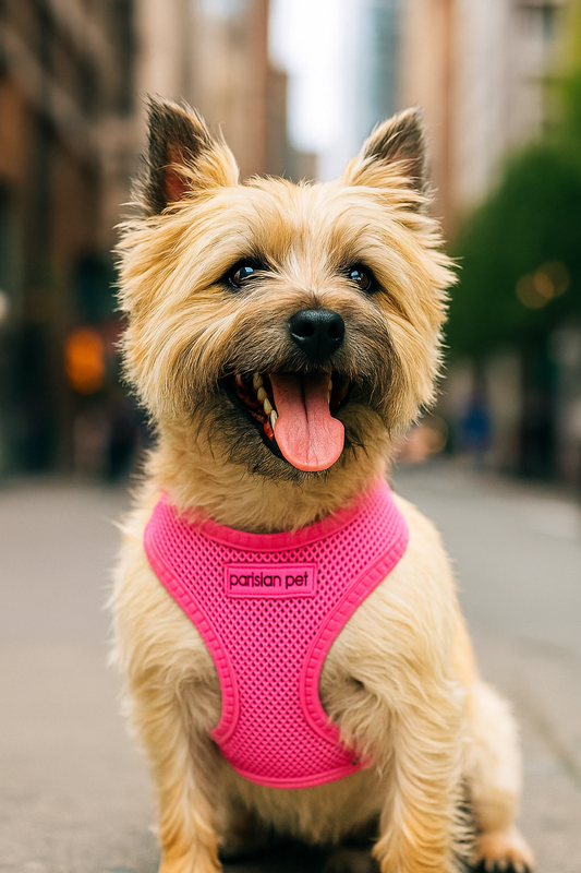 Parisian Pet 'Freedom Harness' for Dogs & Cats – Comfortable and Customizable Neon Pink Harness