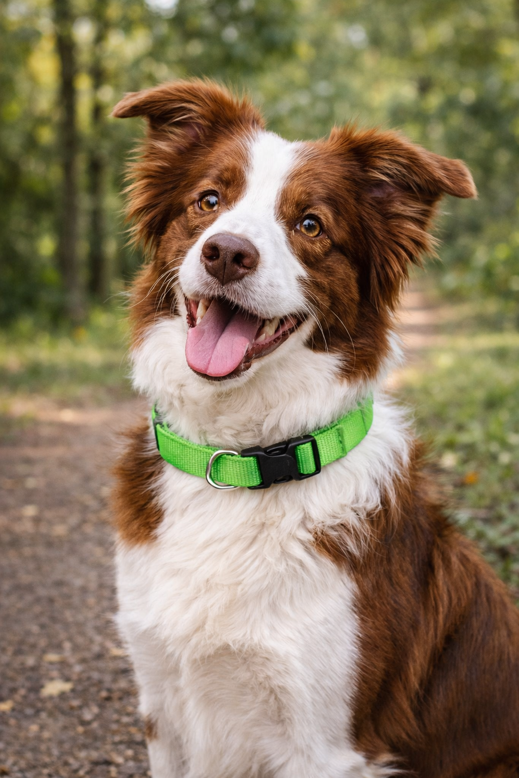 Parisian Pet 'Nylon Collar' for Dogs & Cats – Adjustable Green Pet Collar, Durable Nylon Design