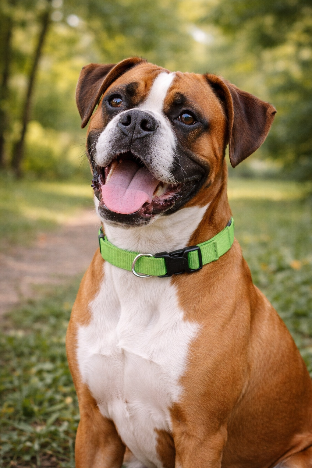 Parisian Pet 'Nylon Collar' for Dogs & Cats – Adjustable Green Pet Collar, Durable Nylon Design