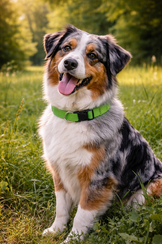 Parisian Pet 'Nylon Collar' for Dogs & Cats – Adjustable Green Pet Collar, Durable Nylon Design