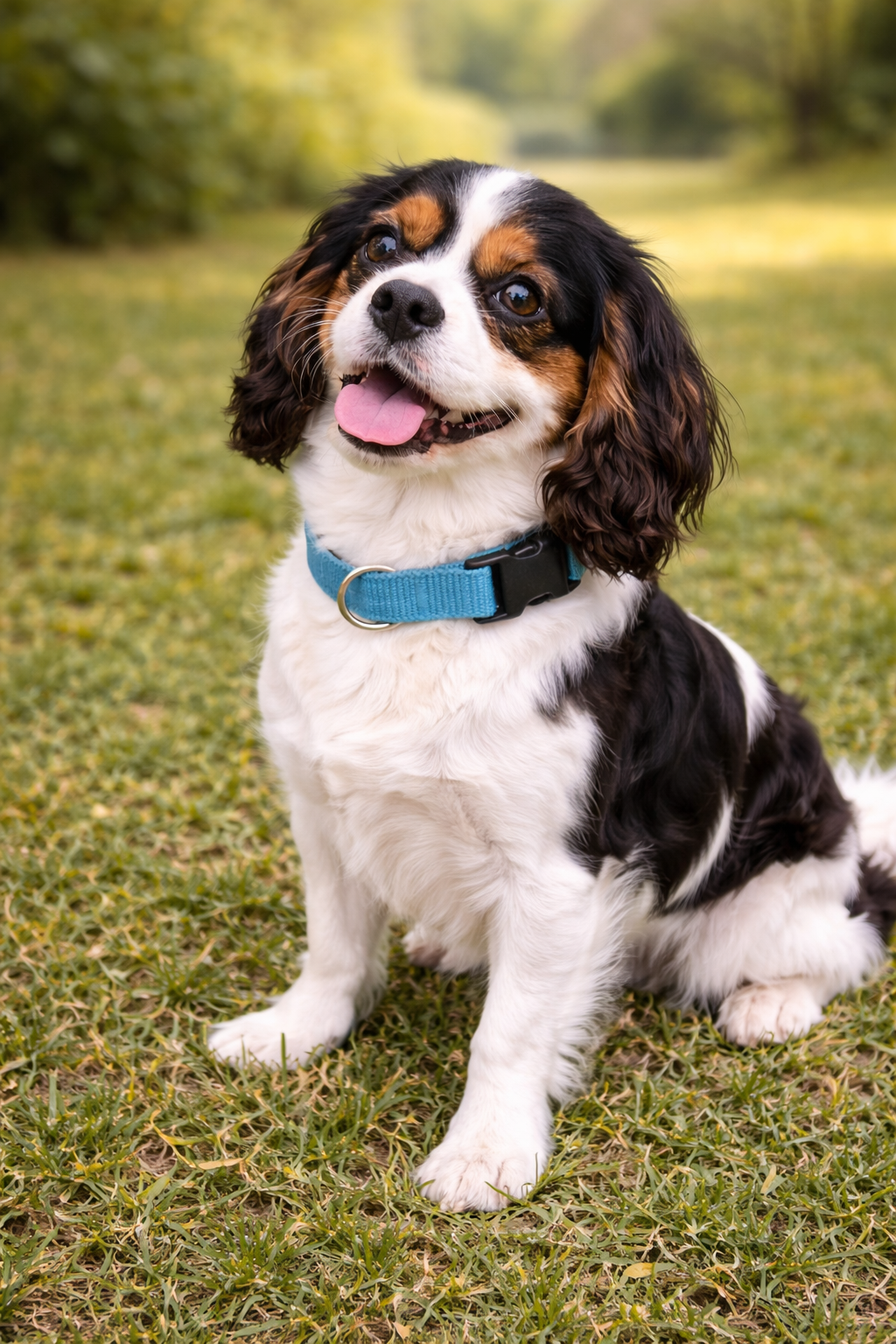 Parisian Pet 'Nylon Collar' for Dogs & Cats – Adjustable Light Blue Pet Collar, Durable Nylon Design