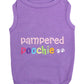 Parisian Pet 'Pampered Poochie' Luxury Dog Shirt – Trendy Embroidered Dog Apparel for Small Dogs & Cats, Purple