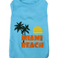 Parisian Pet 'Miami Beach' Dog & Cat Shirt – Funny Embroidered Vacation Dog T-Shirt, Stylish & Comfortable – Light Blue