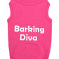 Parisian Pet 'Barking Diva' Dog Shirt – Cute Slogan Pet T-Shirt for Dogs & Cats, Pink