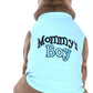 Parisian Pet 'Mommy's Boy' Cotton Dog Apparel – Comfortable T-Shirt for Small Dogs and Cats, Light Blue-Valentine's Day