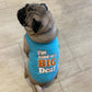 Parisian Pet 'I'm Kind of a Big Deal' Humorous Dog Shirt – Embroidered Graphic Pet T-Shirt for Dogs & Cats, Light Blue