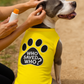 Parisian Pet 'Who Saved Who' Heartwarming Dog Shirt – Funny Slogan Pet T-Shirt for Dogs & Cats, Light Yellow