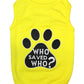 Parisian Pet 'Who Saved Who' Heartwarming Dog Shirt – Funny Slogan Pet T-Shirt for Dogs & Cats, Light Yellow