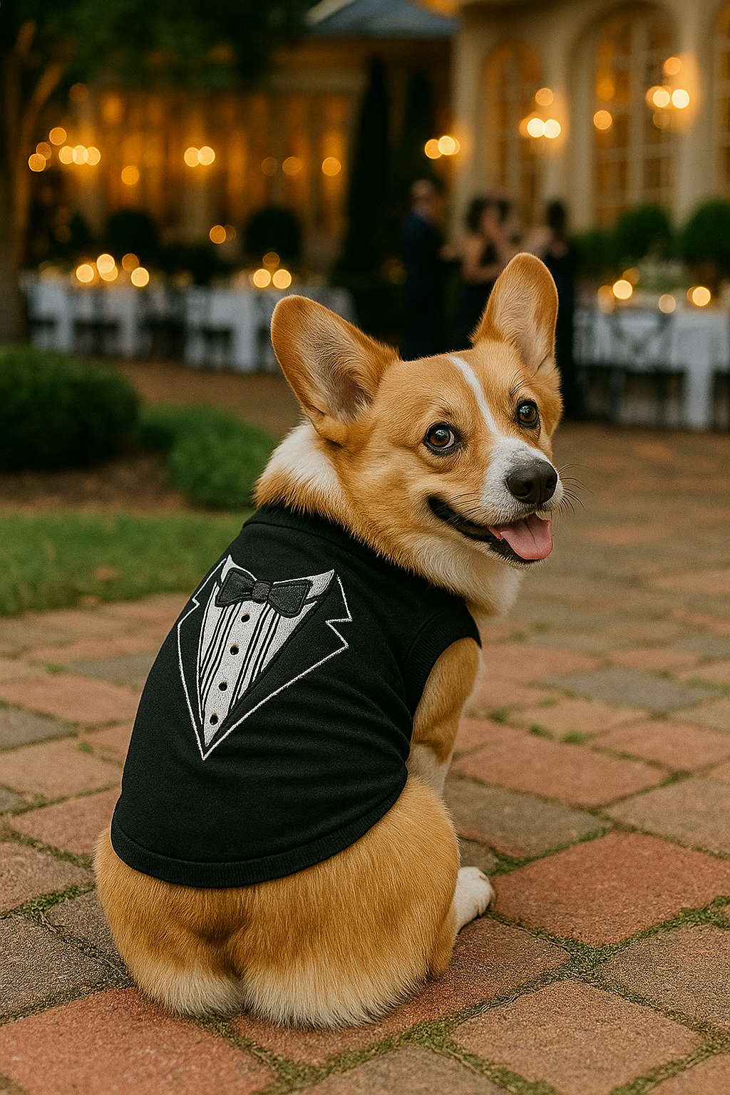 Parisian Pet 'Tuxedo' Stylish Dog Outfit – Premium Cotton Formal Wear for Special Occasions, Black