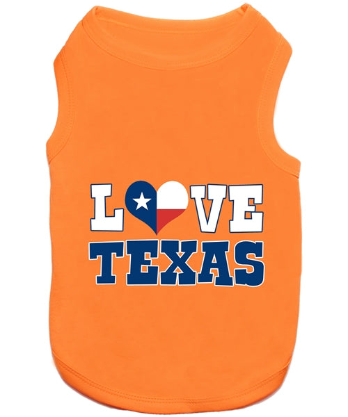 Love Texas Dog T-Shirt