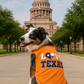 Parisian Pet 'Love Texas' Pet T-Shirt – Trendy Texas-Themed Outfit for Small Dogs & Cats, Orange
