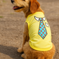 Parisian Pet 'Tie' Dog Shirt – Elegant Formal Attire for Dogs & Cats, Light Yellow