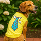 Parisian Pet 'Tie' Dog Shirt – Elegant Formal Attire for Dogs & Cats, Light Yellow