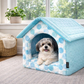 Parisian Pet 'Cotton Candy House' (M) for Dogs & Cats - Luxury, Washable, Soft Blue Pet House for Medium-Sized Pets