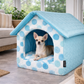 Parisian Pet 'Cotton Candy House' (S) for Dogs & Cats - Soft, Cozy, Durable, Washable Blue Pet House for Small Pets