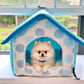 Parisian Pet 'Cotton Candy House' (S) for Dogs & Cats - Soft, Cozy, Durable, Washable Blue Pet House for Small Pets