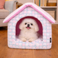 Parisian Pet 'Cotton Candy House' Gray (S) for Dogs & Cats - Cozy, Durable, Plush Pink Pet House for Small Pets, Washable Design