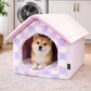 Parisian Pet 'Cotton Candy House' (M) for Dogs & Cats - Luxury, Cozy, Washable Pink Pet House, Perfect for Medium Pets