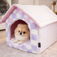 Parisian Pet 'Cotton Candy House' (S) for Dogs & Cats - Cozy, Durable, Lightweight Pink Pet House for Small Pets, Washable Design