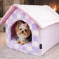 Parisian Pet 'Cotton Candy House' (S) for Dogs & Cats - Cozy, Durable, Lightweight Pink Pet House for Small Pets, Washable Design