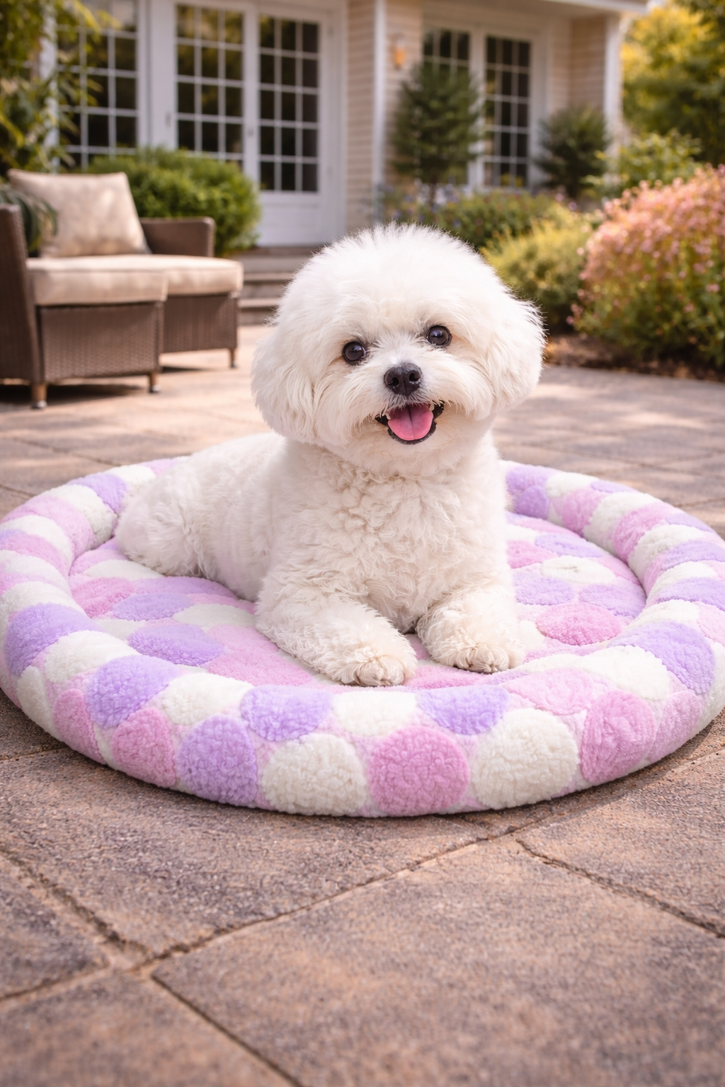 Parisian Pet 'Cotton Candy Mat' for Dogs & Cats - Soft, Durable, Lightweight, Washable Pink Mat for Small Pets, Perfect for Travel