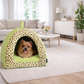 Parisian Pet 'Safari Cove' for Dogs & Cats - Durable, Comfortable, Washable Green Safari Pet Bed, Perfect for Small Pets