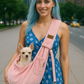 Parisian Pet 'Sling Carrier' for Dogs & Cats – Travel-Friendly, Stylish Pink Sling Carrier for Pets