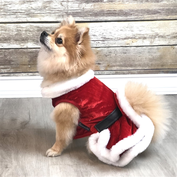 Parisian Pet - Dog Mrs Claus Suede Dress Small Parisian Pet - Dog Mrs Claus Suede Dress Small