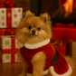 Parisian Pet 'Mrs. Claus Dress' Dog & Cat Shirt – Holiday Pet Dress, Perfect for Christmas – Red