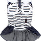 Parisian Pet 'Preppy Girl Dress' Dog & Cat Shirt – Designer Comfortable Pet Apparel – Dark Blue -Valentine's Day
