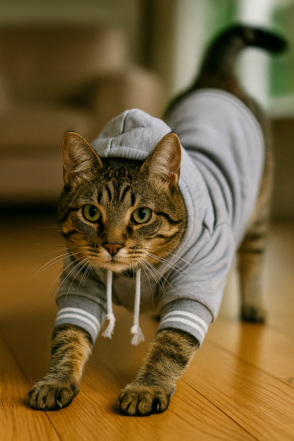 Parisian Pet 'Blessed Hoodie' in Gray - Trendy Pet Hoodie for Dogs & Cats, Perfect for Fall & Winter