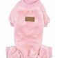 Velour Dog Pajama Blush Pink