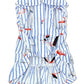 Parisian Pet 'Flamingo Print Dog Dress' for Dogs and Cats, Sleeveless, Comfortable Summer Outfit, Blue and White Stripes