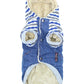 Parisian Pet 'Denim Striped' Hoodie, Blue for Dogs & Cats – Soft, Stylish Pet Apparel