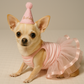 Parisian Pet 'Ballerina Dress' Dog & Cat Shirt – Unique Floral Pet Dress, Perfect for Summer - Pink and White Stripes-Valentine's Day