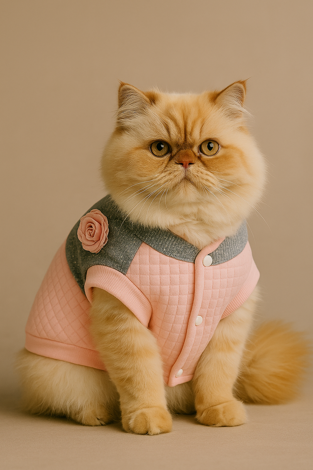 Parisian Pet 'Fancy Flower Quilted Jacket' for Dogs & Cats, Warm Pet Outerwear, Quilted Floral Dog Jacket - Valentine's Day