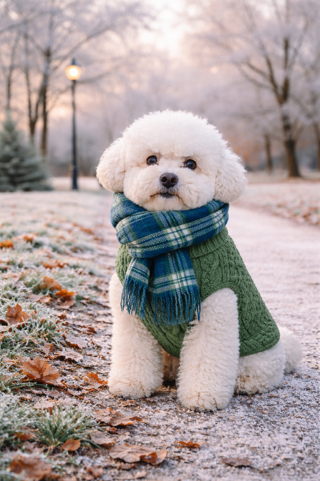 Parisian Pet 'Cable Knit Sweater' - Warm & Stylish Pet Sweater in Green for Dogs & Cats