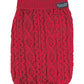 Cable Knit Dog Sweater Red