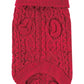 Parisian Pet 'Cable Knit Sweater' - Warm & Stylish Pet Sweater in Red for Dogs & Cats-Valentine's Day