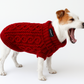 Parisian Pet 'Cable Knit Sweater' - Warm & Stylish Pet Sweater in Red for Dogs & Cats-Valentine's Day