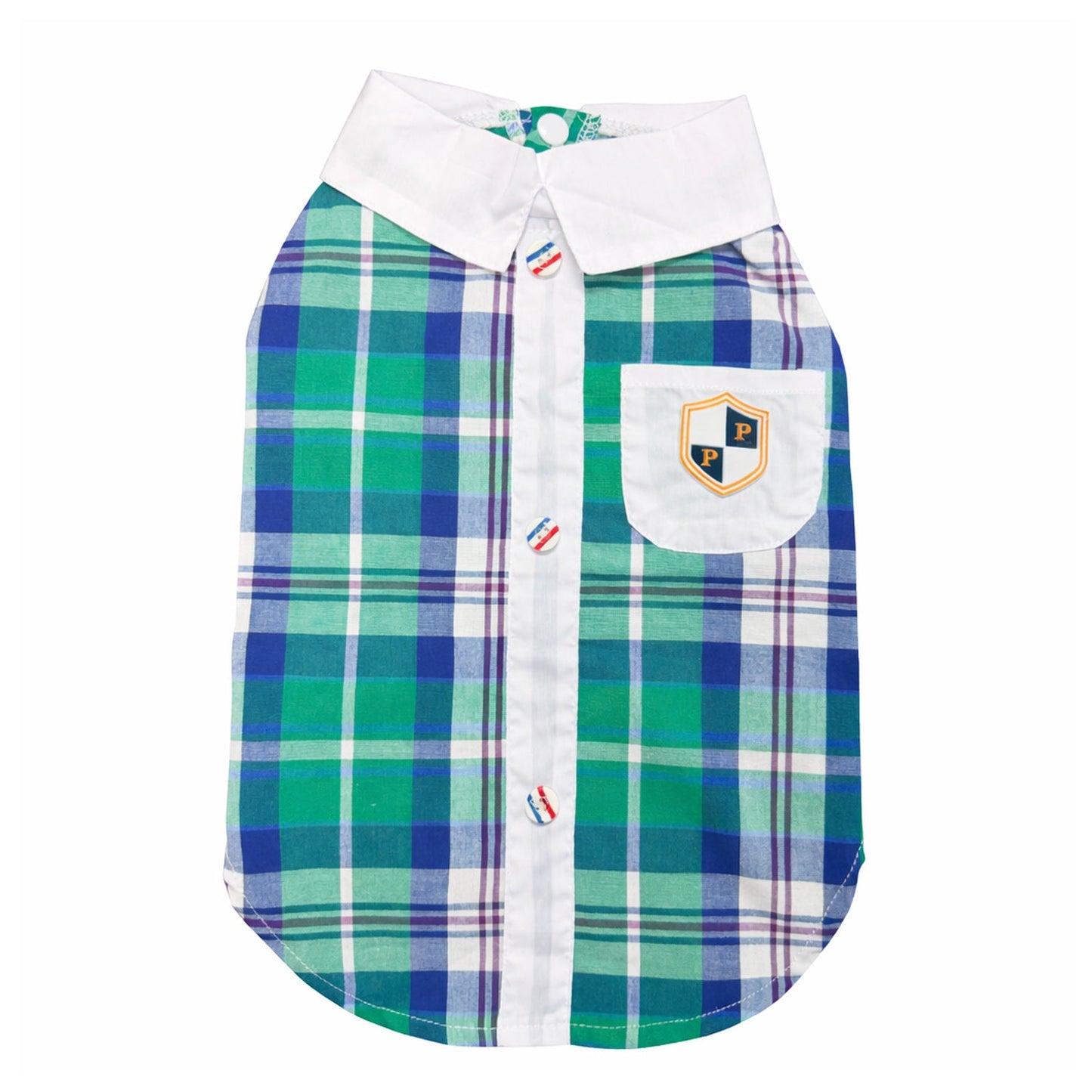 Parisian Pet ‘Plaid Pet Outfit’ Comfortable Dog & Cat Shirt Blue