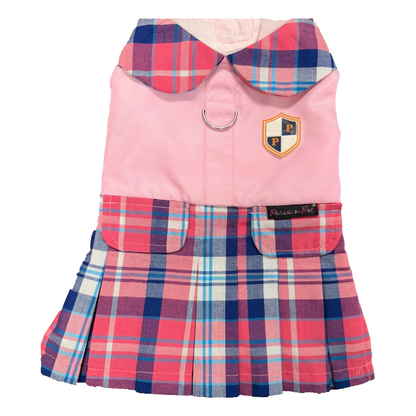 Parisian Pet ‘Plaid Royal Pleated Dress’ for Dogs & Cats Pink