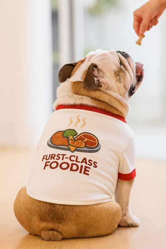 Parisian Pet 'Furst Class Foodie' Halloween Costume for Dogs & Cats – Adorable Funny Dog Costume, Pet Halloween Outfit, White and Red