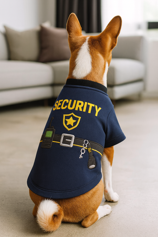 Parisian Pet 'Security Woofficer' Halloween Costume for Dogs & Cats – Adorable Police Dog Costume, Pet Halloween Outfit, Navy