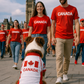 Parisian Pet 'Team Canada' Jersey for Dogs & Cats – Canada Flag-Inspired Pet Outfit, Soccer Fan Apparel for Dogs & Cats, Red and White Design