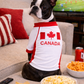 Parisian Pet 'Team Canada' Jersey for Dogs & Cats – Canada Flag-Inspired Pet Outfit, Soccer Fan Apparel for Dogs & Cats, Red and White Design