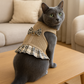 Parisian Pet ' Khaki Plaid' Harness Dress for Dogs & Cats – Fashionable and Comfortable Plaid Dog Harness Dress, Adjustable Fit